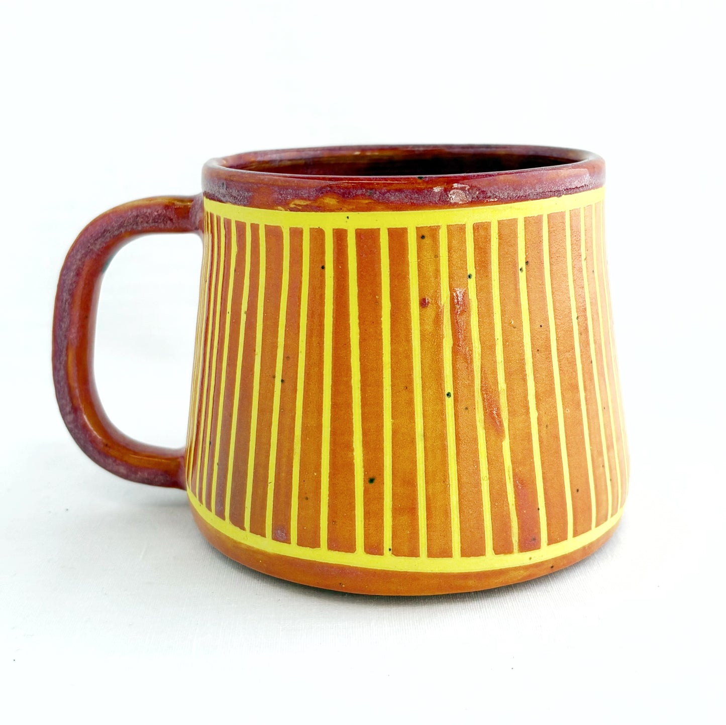 Pink and Yellow Stripe Mug