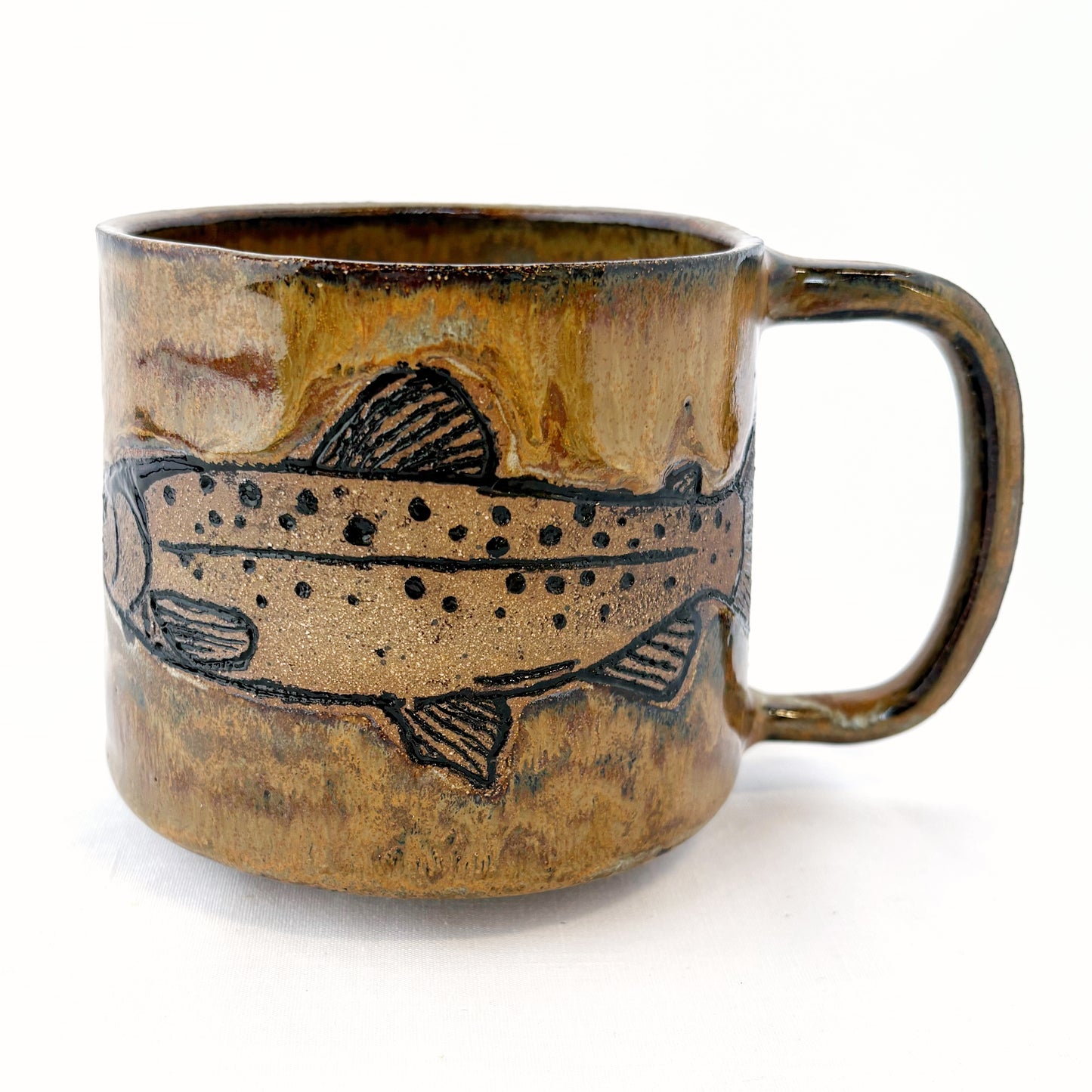 Brown Organic Fish Mug