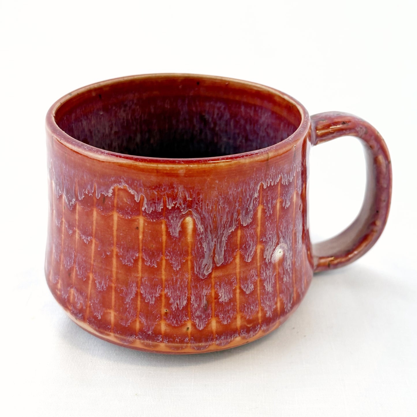 Fuchsia Pink Grid Mug