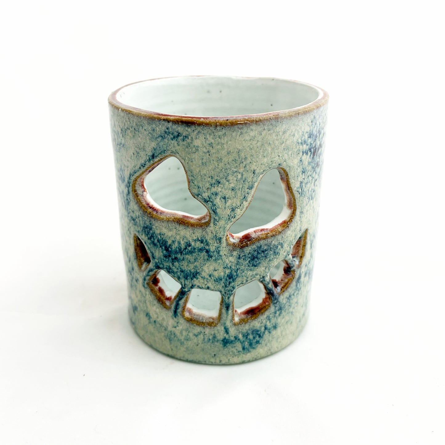 Jack O Lantern Luminary | Toothy Grin in Mottled Purple