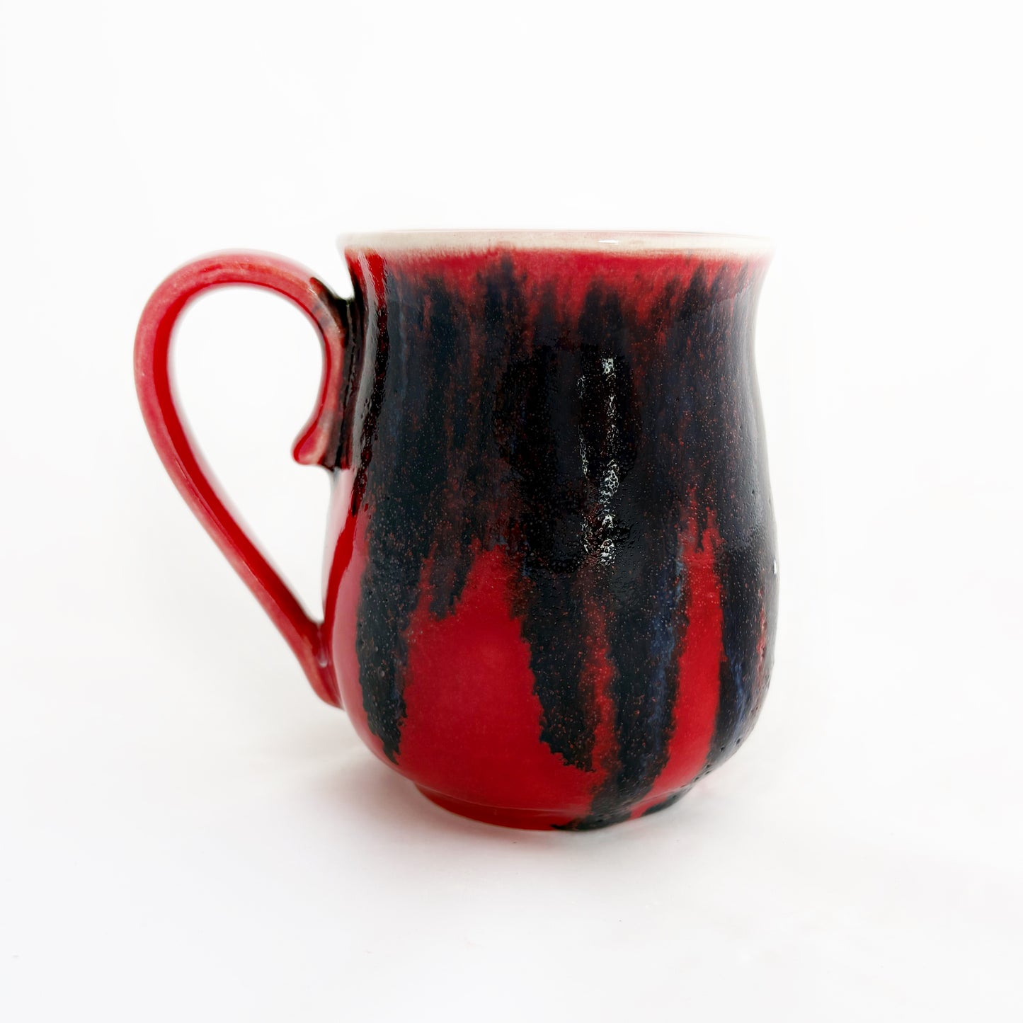 Pride Mug with Hand-Stamped Accent | Bi with Red Exterior