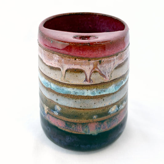 Gradient Striped Travel Mug
