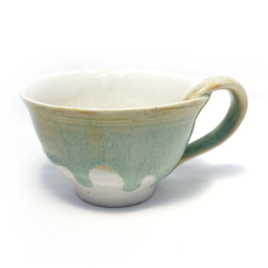 Cream Blue Teacup