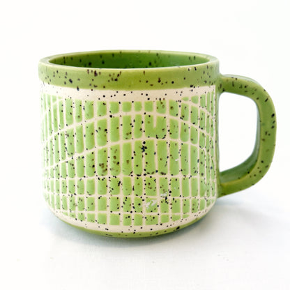 Green Grid Mug