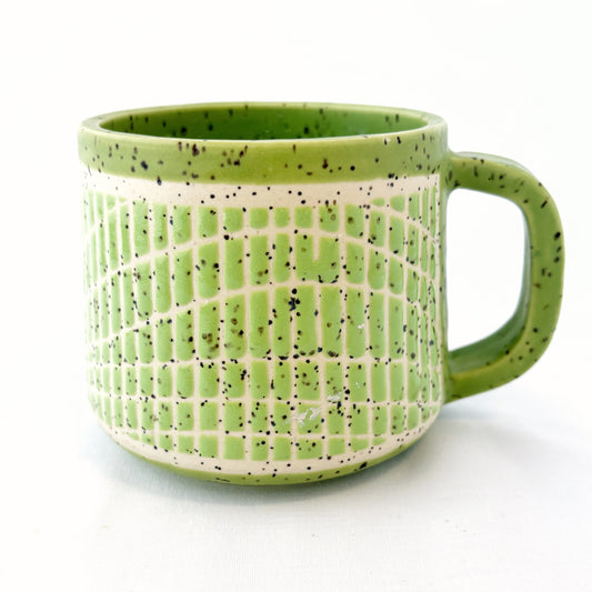 Green Grid Mug