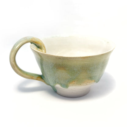 Cream Blue Teacup