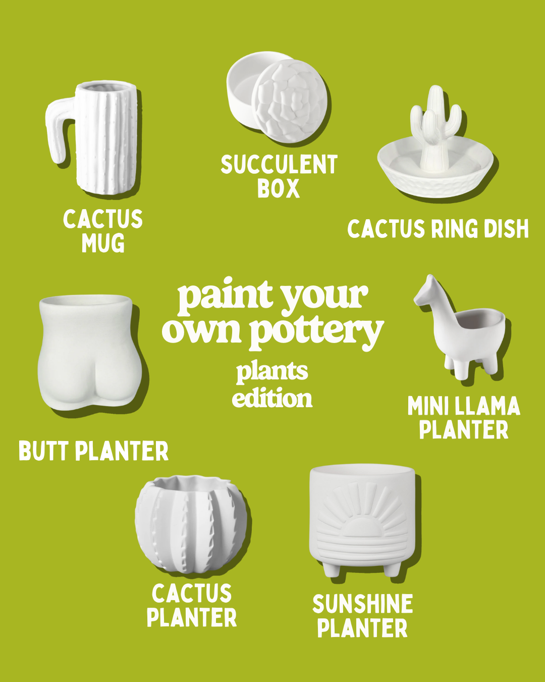 Ovenbird x Meld Paint-Your-Own-Pottery Workshop | Planty Edition | Friday, April 3, 2026