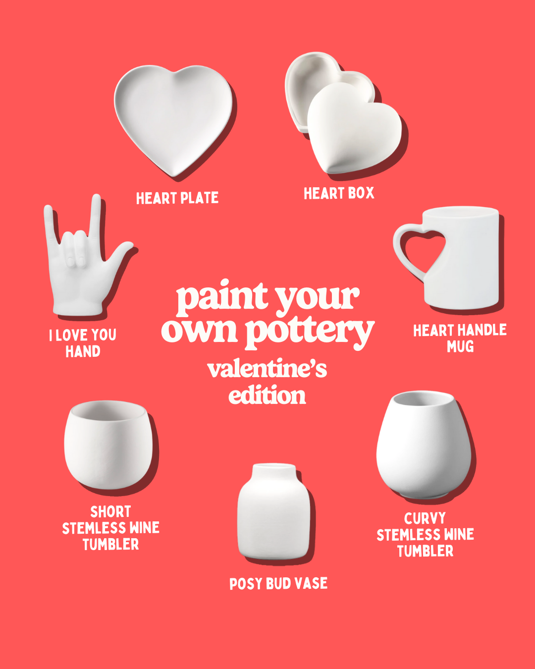 Ovenbird x Meld Paint-Your-Own-Pottery Workshop | Valentine's Edition | Friday, February 6, 2026