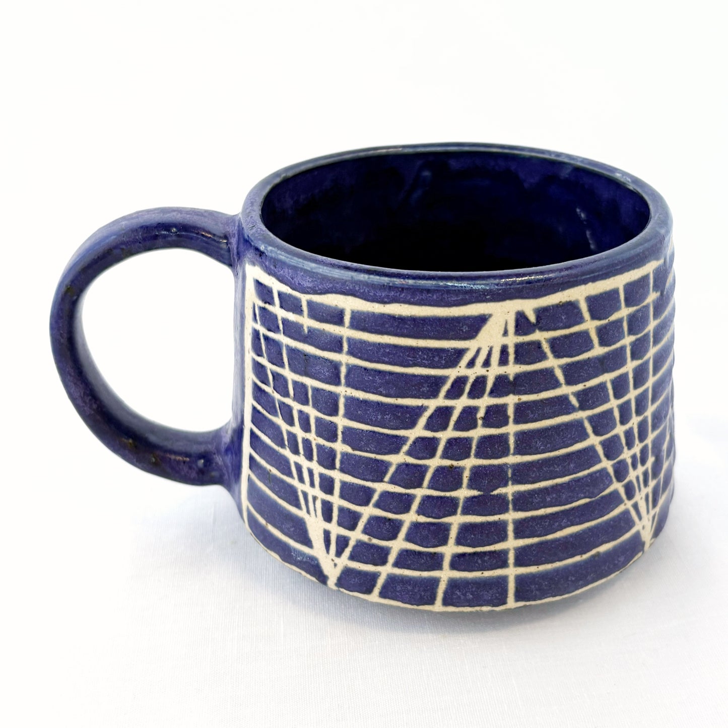 Purple Matte Grid Mug