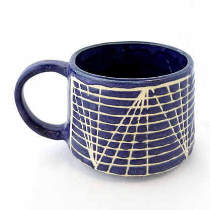 Purple Matte Grid Mug