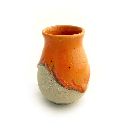 Orange Drip Bud Vase