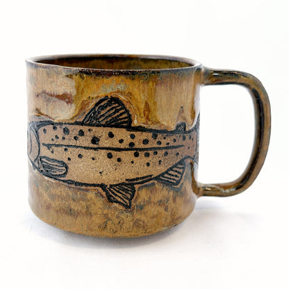 Brown Organic Fish Mug