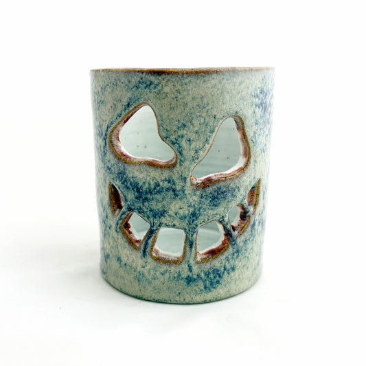 Jack O Lantern Luminary | Toothy Grin in Mottled Purple