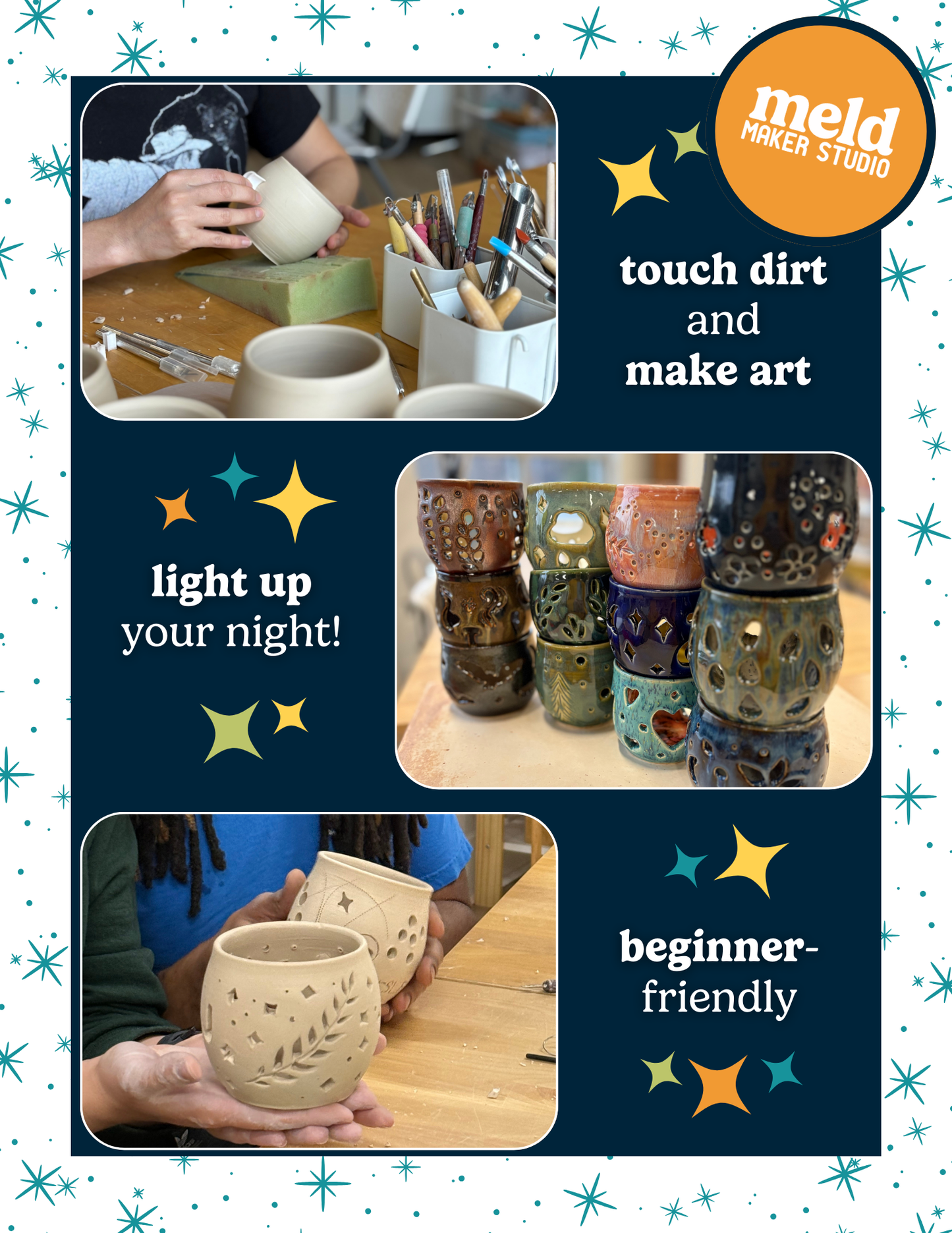 Ceramic Tea-Light Luminary Workshop | Tuesday, February 3, 2026 (New date!)