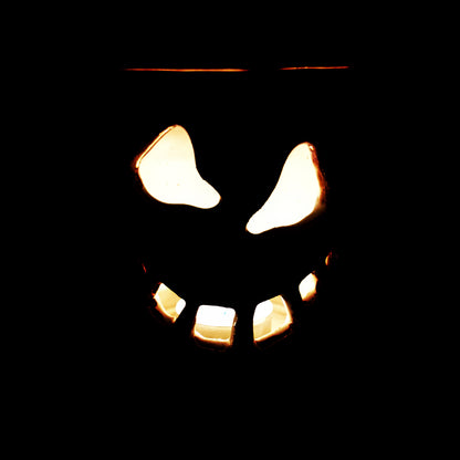 Jack O Lantern Luminary | Toothy Grin in Mottled Purple