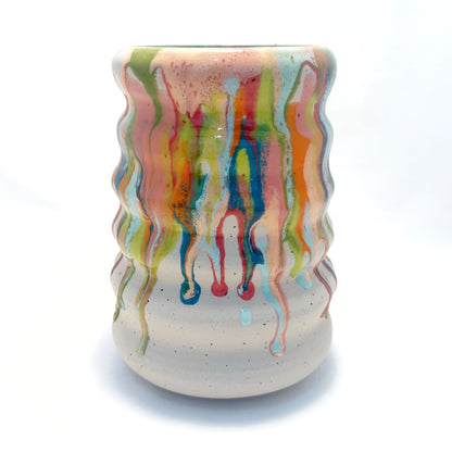 Colorful Drippy Wiggle Vase