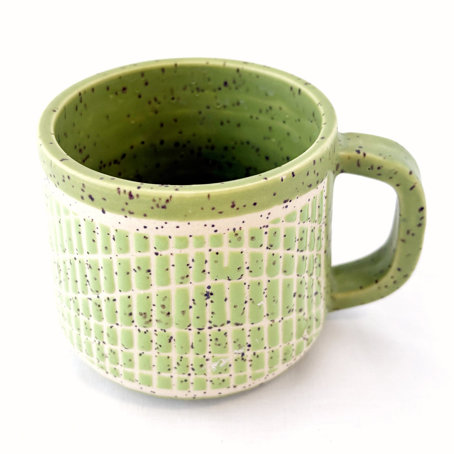 Green Grid Mug