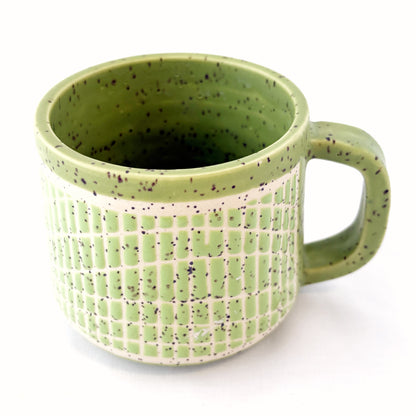 Green Grid Mug