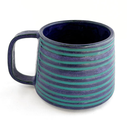 Purple and Green Stripe Mug