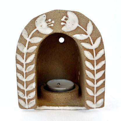 Wall-Mounted Raw Clay Luminary