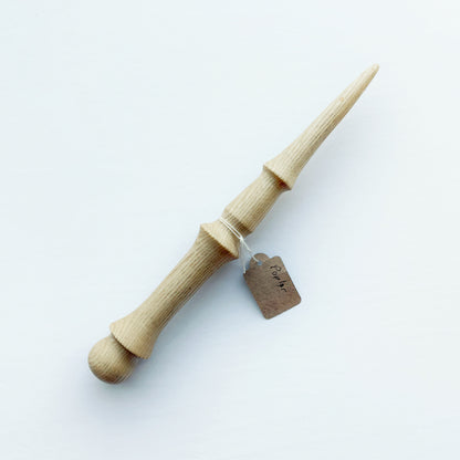 Hand-Turned Wand with Gemstone Accent