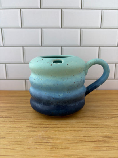 Matte Blues Ombre Travel Bubble Mug