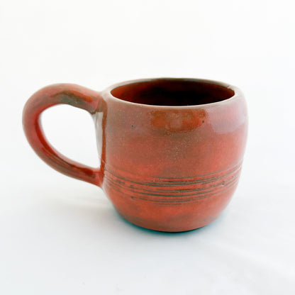 Dark Coral Texture Stripe | Mug