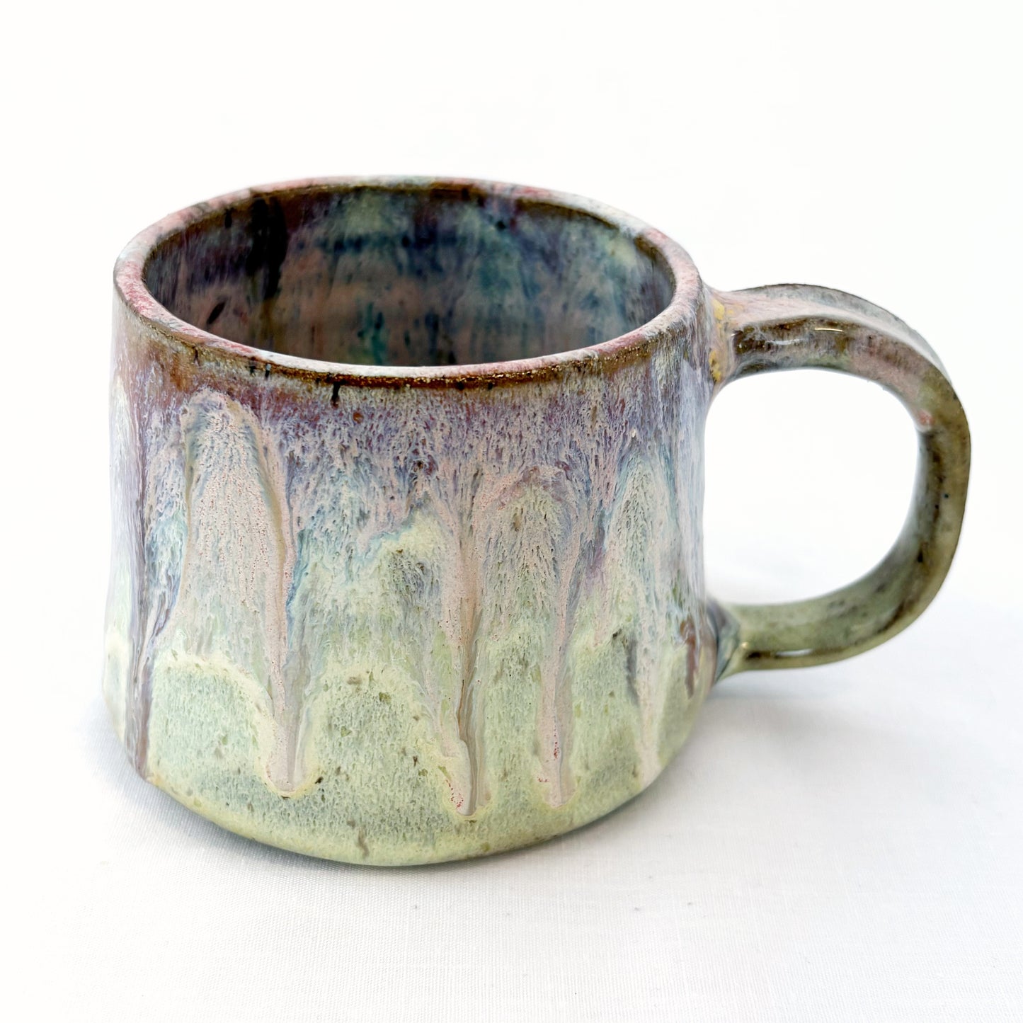 Pink and Green Drip Mug