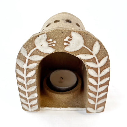 Wall-Mounted Raw Clay Luminary