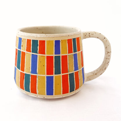 Festive Grid Taped Mug