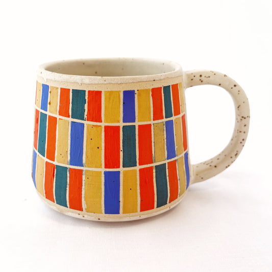 Festive Grid Taped Mug