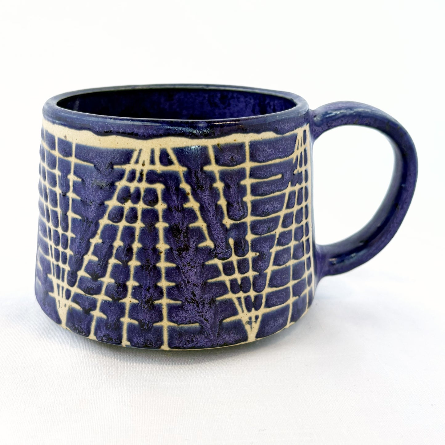Purple Matte Grid Mug