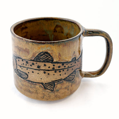 Brown Organic Fish Mug