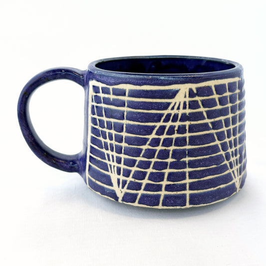 Purple Matte Grid Mug