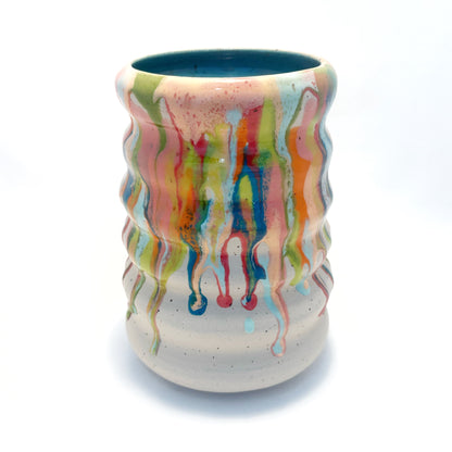 Colorful Drippy Wiggle Vase