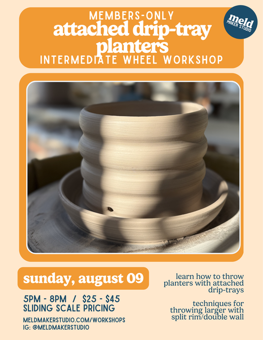 Member Wheel Attached Drip-Tray Planters Workshop | Sunday, August 09, 2026