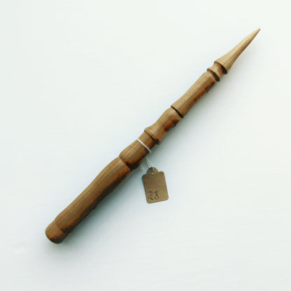 Hand-Turned Wand with Gemstone Accent