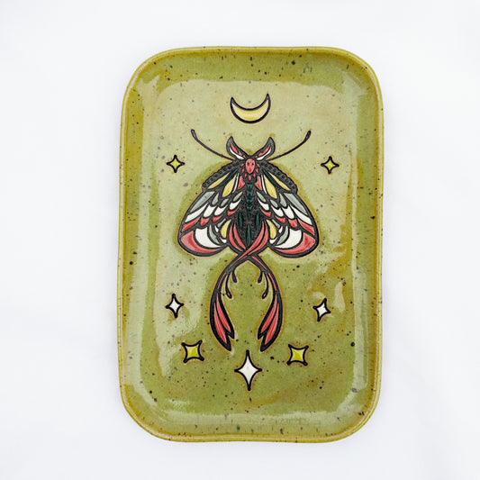 Mystical Moth Plate | Green