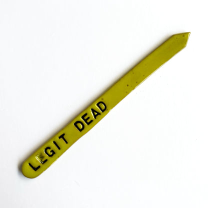 Hand-Stamped Houseplant Stake | Multiple Styles Available