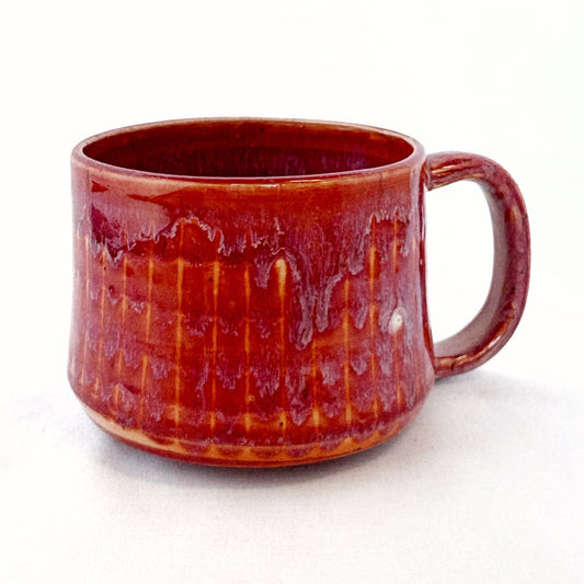 Fuchsia Pink Grid Mug