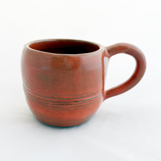 Dark Coral Texture Stripe | Mug