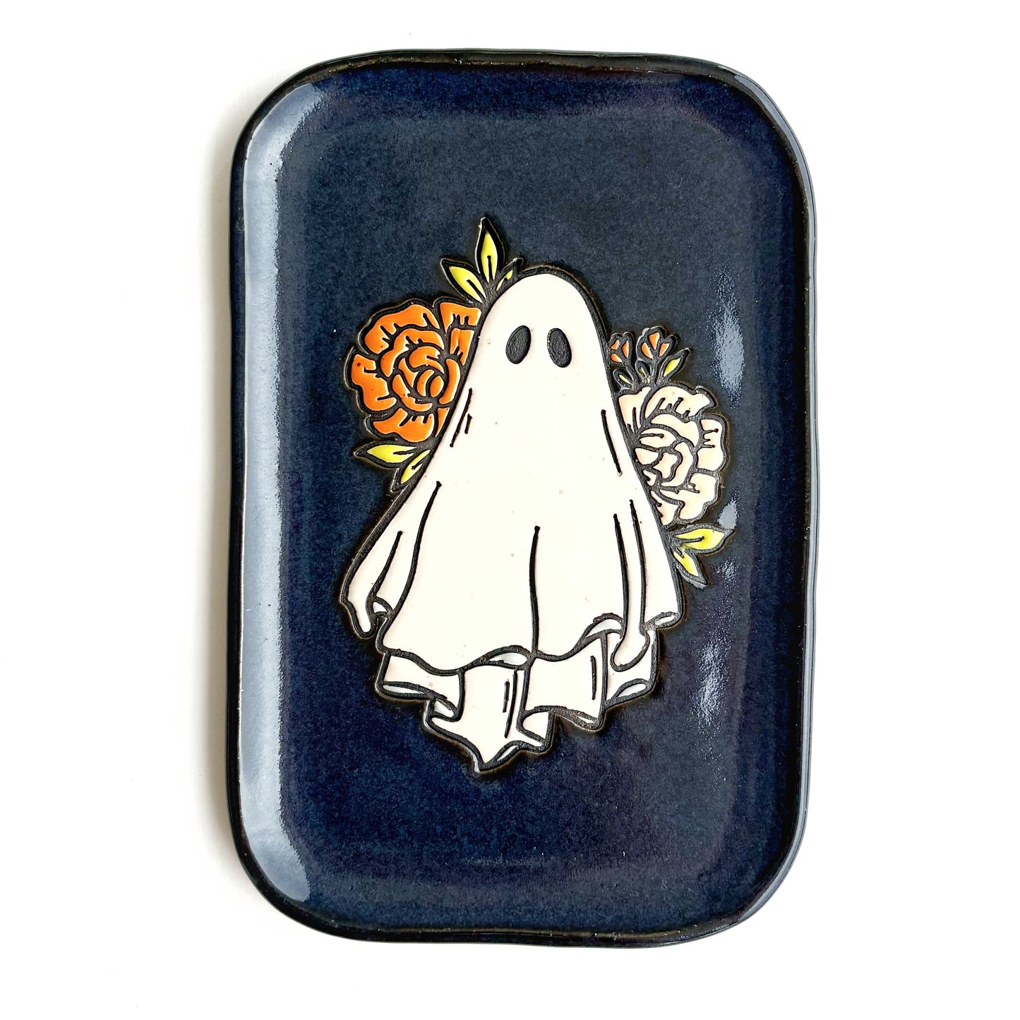 Carnation Ghost Platter | Multiple Styles