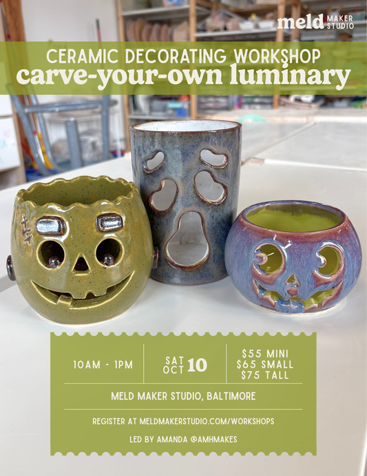 Ceramic Pumpkin Luminary Workshop | Saturday, October 10, 2026
