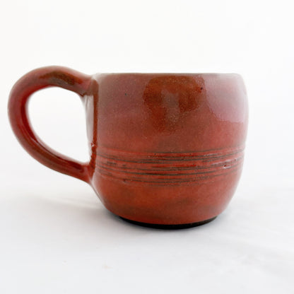 Dark Coral Texture Stripe | Mug