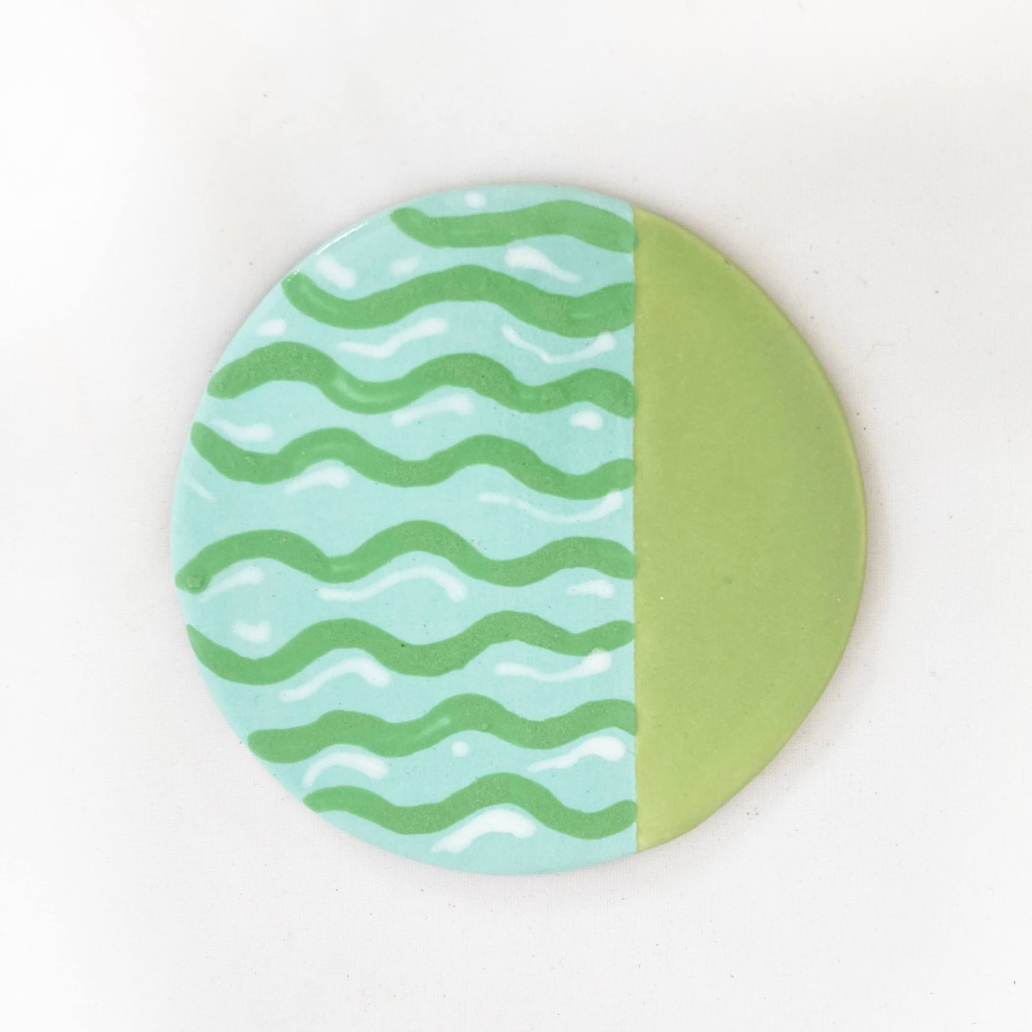 Teal and Green Coaster