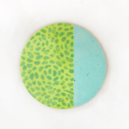 Teal and Green Coaster