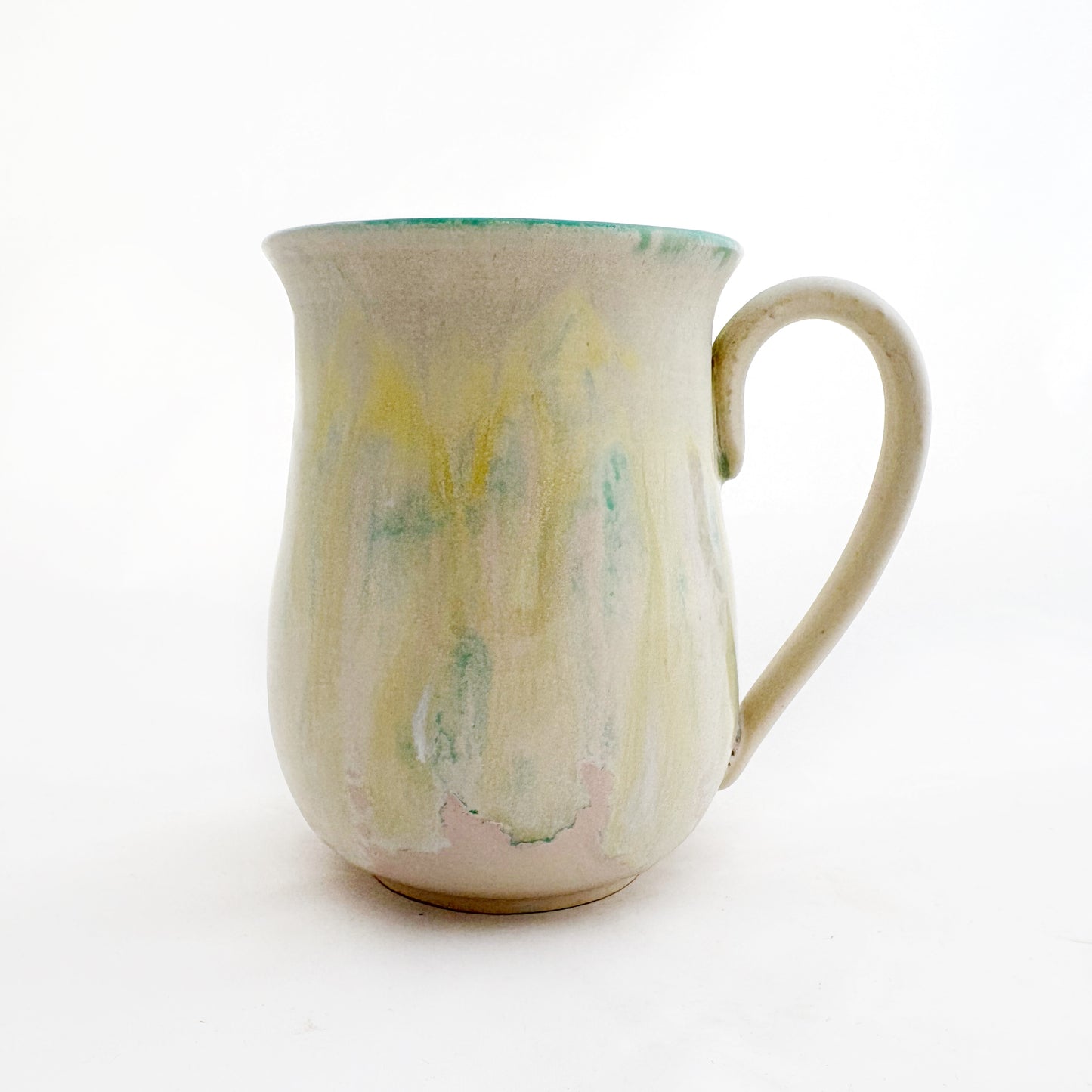 Pride Mug with Hand-Stamped Accent | Gender Queer with Green Interior