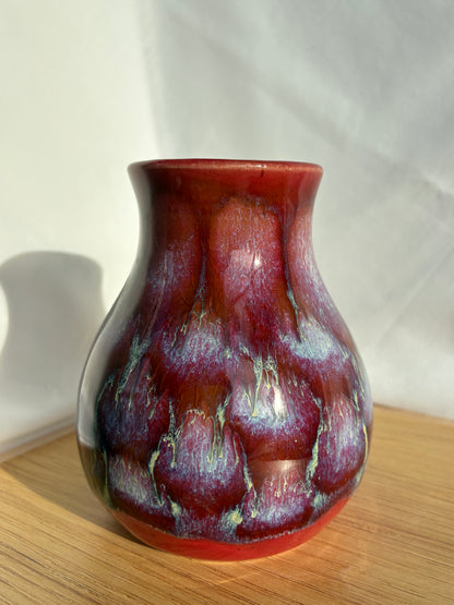 Small Red Peacock Vase