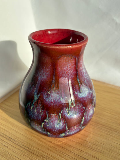 Small Red Peacock Vase