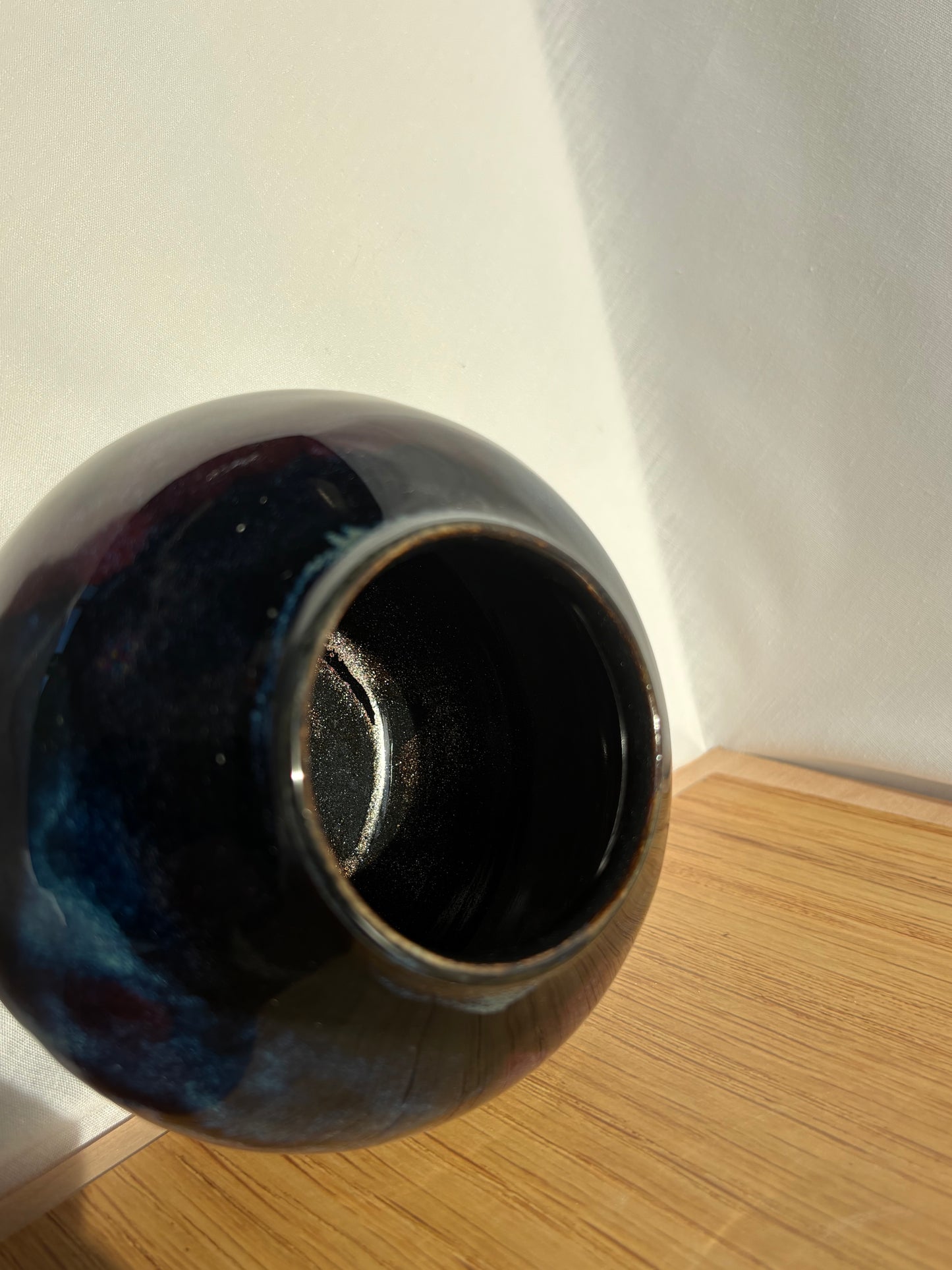 Small Aurora Borealis Moon Vase